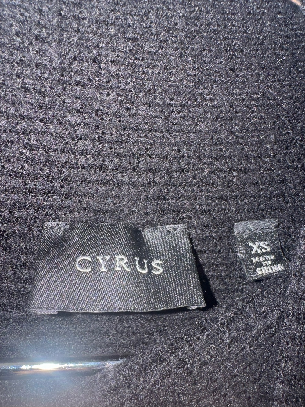 Cyrus - Black Waffle Knit Mock Neck Sweater - Picture 2 of 2